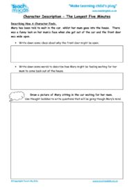 Worksheets for kids - character-description-the-longest-five-minutes